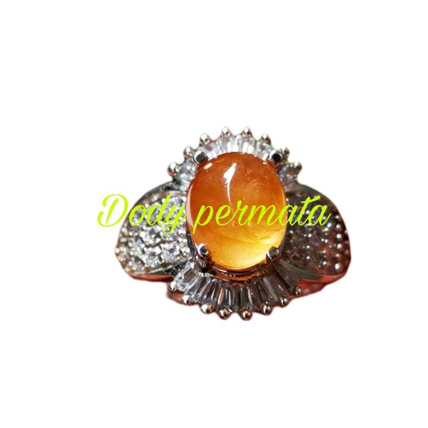 Batu permata asli yellow shafire