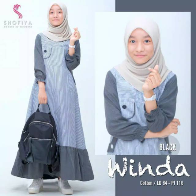 PROMO RAMADHAN - Ns FC REMAJA WINDA DRESS BY SHOPIYA||Ping maron biru