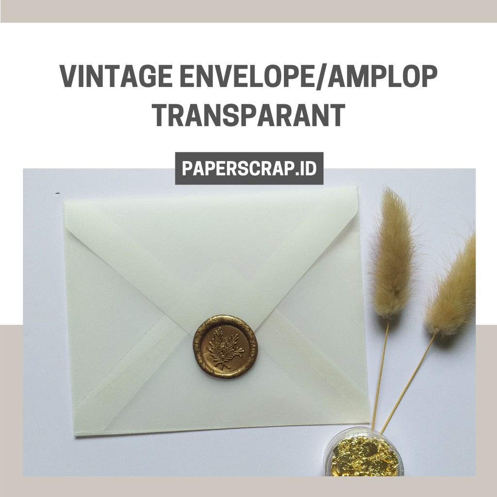 

[1 pcs] Amplop Vintage/Amplop Transparant [15 x 11.6cm]