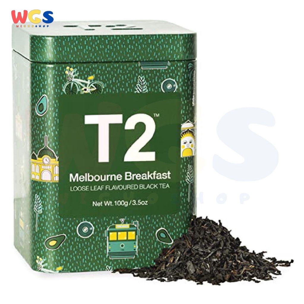 T2 Tea Melbourne Breakfast Loose Leaf Black Tea Flavored 3.5oz 100g