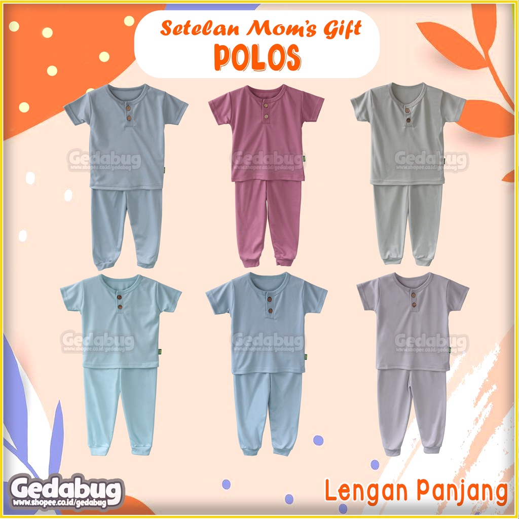 CPR Setelan  Anak Mom's Gift Polos  | Piyama Anak Katun | Unisex  GEDABUG