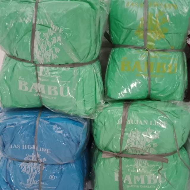 Jas Hujan Plastik Bambu Baju Panjang Poncho LDPE BAMBU PONCHO