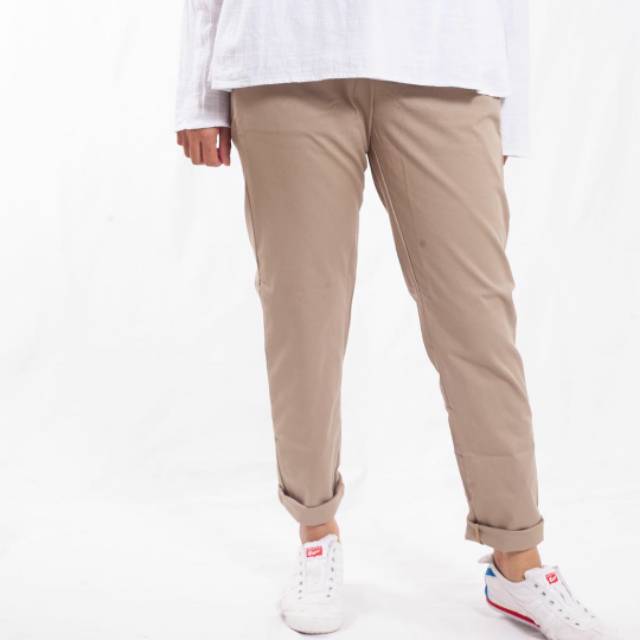 Rosa Baggy Pants | celana kerja | celana wanita | celana casual | pakaian wanita | Deep Cream