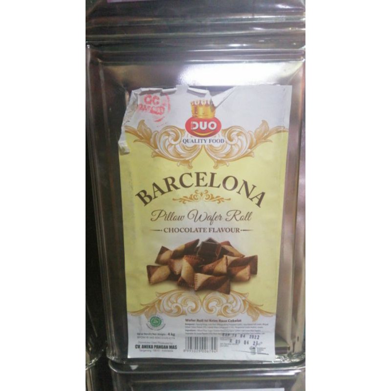 astor bantal duo Barcelona  coklat kemasan 4000gr(4kg)