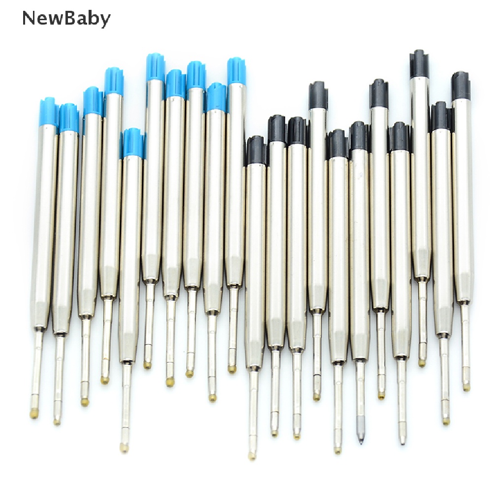 Newbaby 10pcs Refill Pulpen Tinta Biru 1.0mm Gaya parker