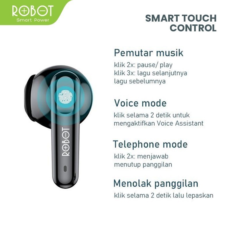 Robot Airbuds T10 Bluetooth Headset 5.1 Waterproof IPX4