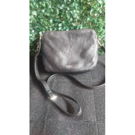 tas fossil sidney crossbody black preloved