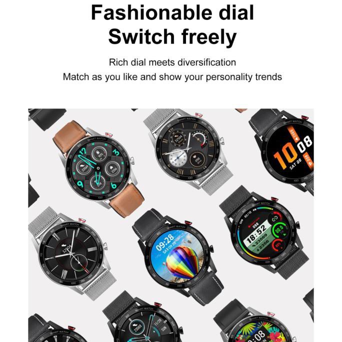 DT NO.1 DT95 SMARTWATCH BLUETOOTH CALL SPORT HEART ALT MICROWEAR L13 - HITAM SILICONE