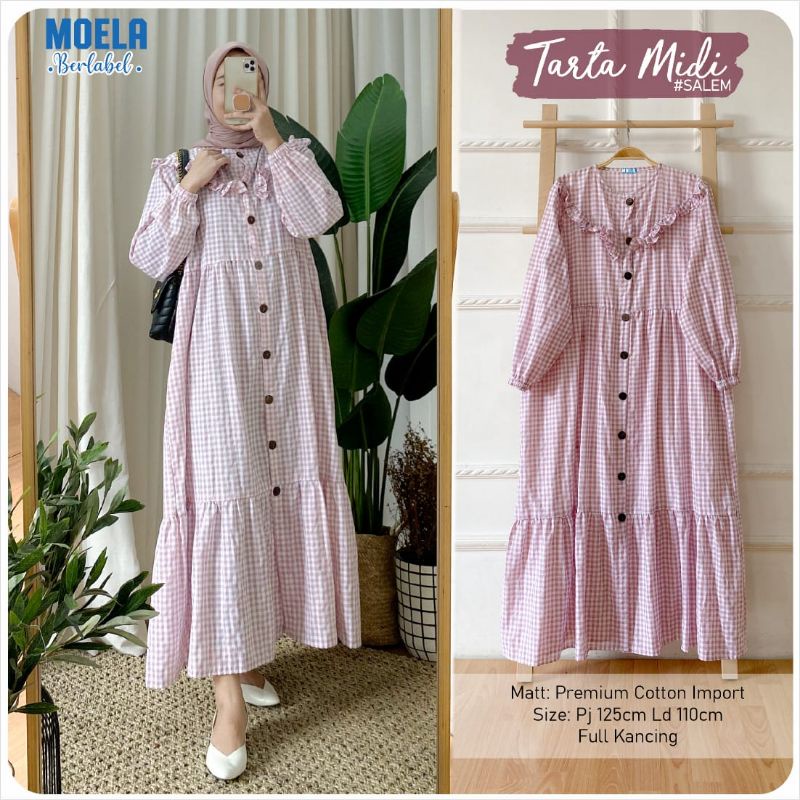 TARTA MIDI #1 #2 DRESS ORI MOELA - GAMIS KATUN IMPORT