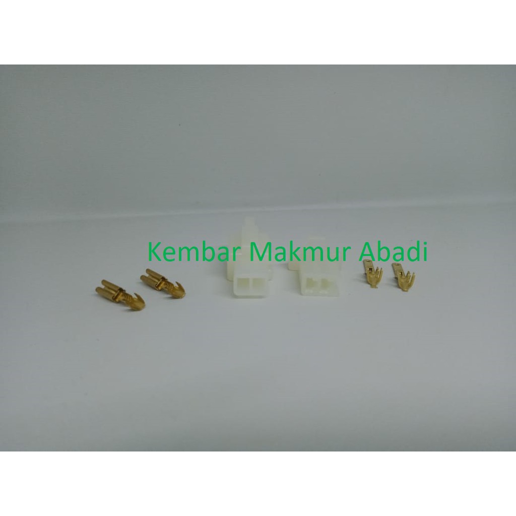 Socket 2 Pin Kecil+Skun / Soket Motor / Konektor Motor/ Connector Kabel / Socket Kabel Motor 2 Pin