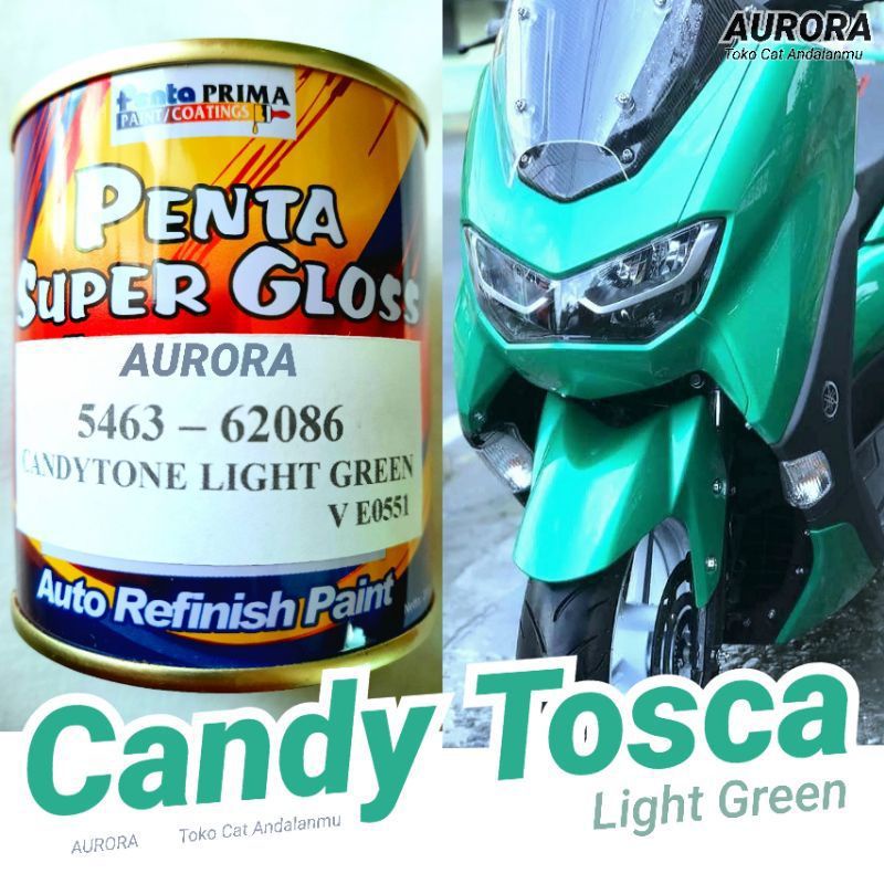 Cat Penta Super Gloss 200gr Candy Tone Light Green Candytone Tosca Green Candy Hijau Tosca Transpara