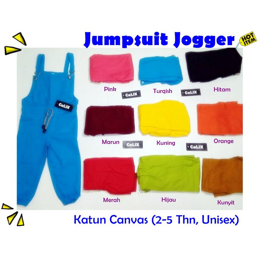 Jumpsuit Jogger Katun Baju Kodok Anak Unisex