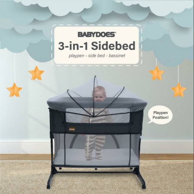 Box Bayi BabyDoes CH-MB 169 SN 3in1 Side Bed