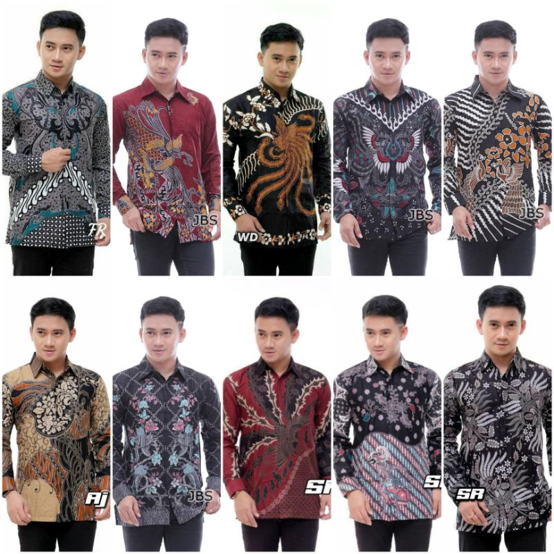 KEMEJA BATIK PRIA LENGAN PANJANG SIZE M L XL XXL BSWART Batik HRB026 kenango hem panjang padi