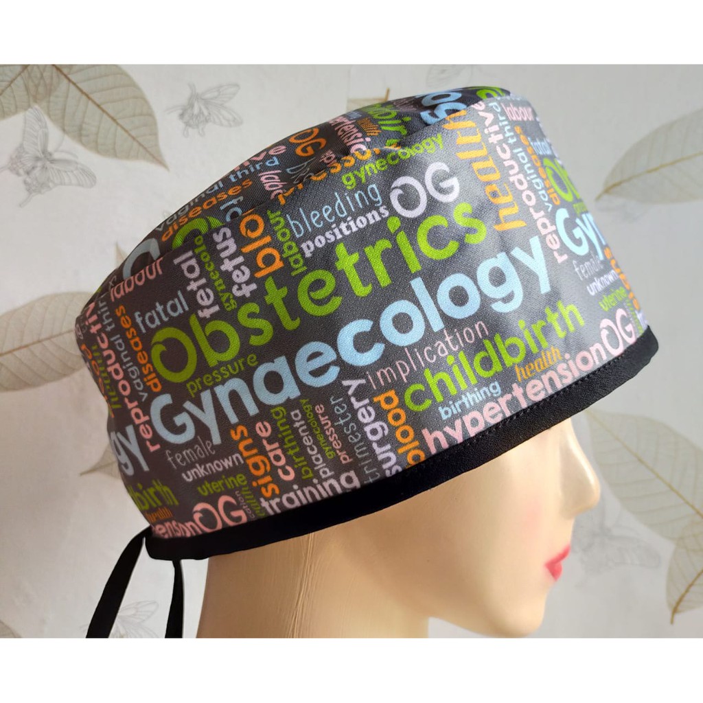 Head Cap /Topi Medis / Scrub Hat / Surgical Cap / Obstetrics Gynaecology Obgyn