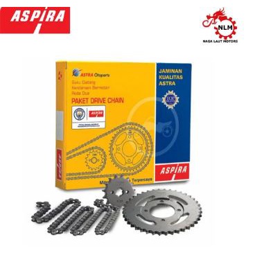 ASPIRA Paket Rantai Gearset Gear Girset Supra X 125 FI K41