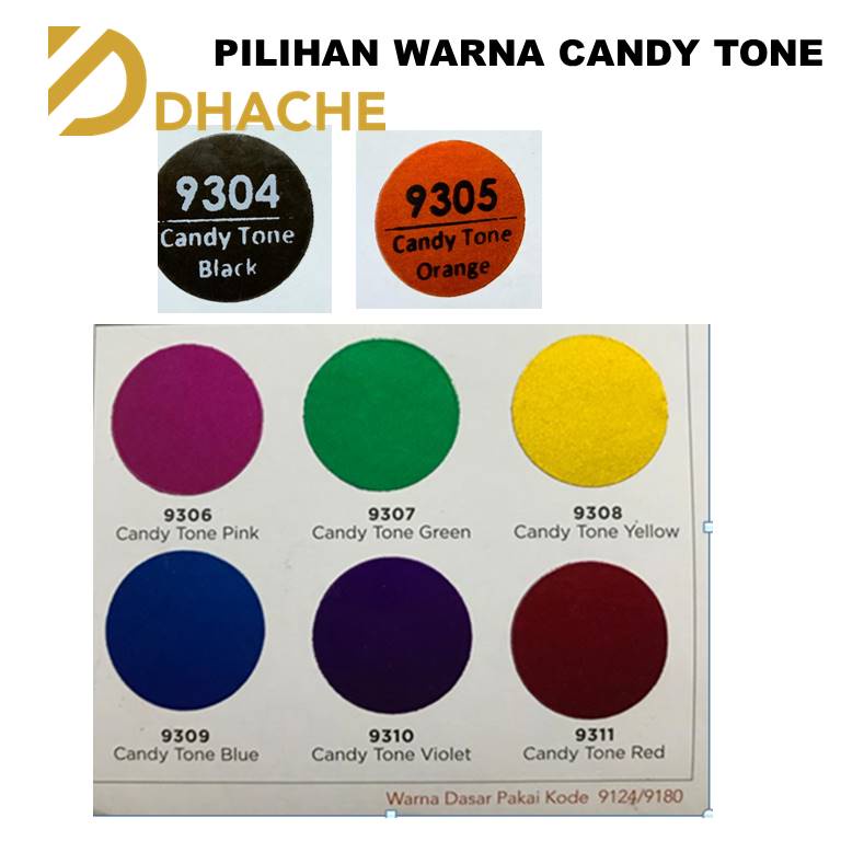 PAKET DITON CANDY TONE 3 KALENG CANDYTONE MERAH UNGU BIRU KUNING HIJAU @400cc