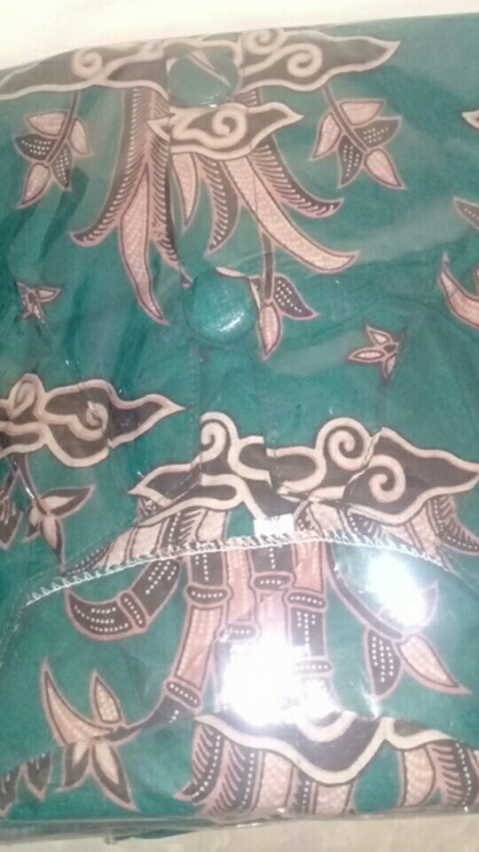 Set Batik Tradisional Couple Tunik Batik-blouse Batik-kemeja Batik Pria Motif Bambu Mega Mendung