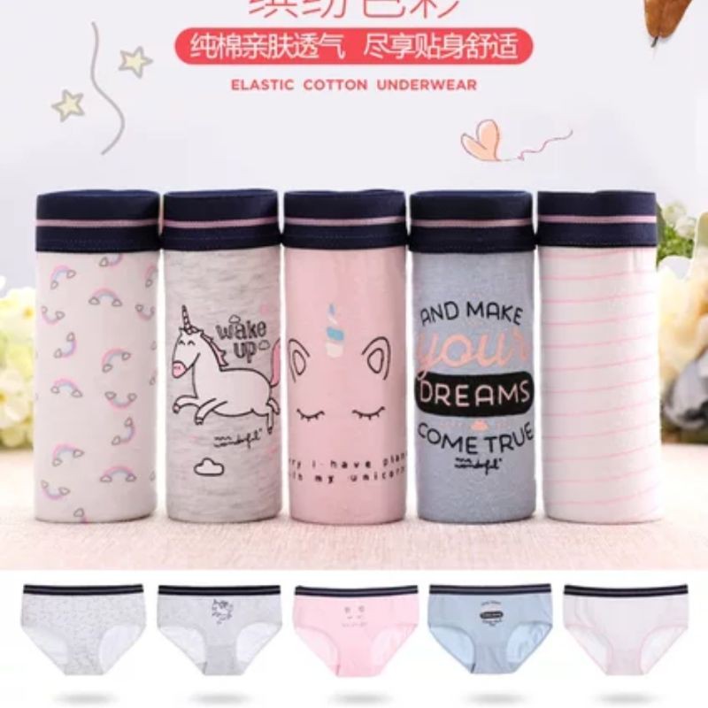 Celana dalam WANITA ( 1 Box isi 5 pcs ) ELASTIC cotton UNDERWEAR