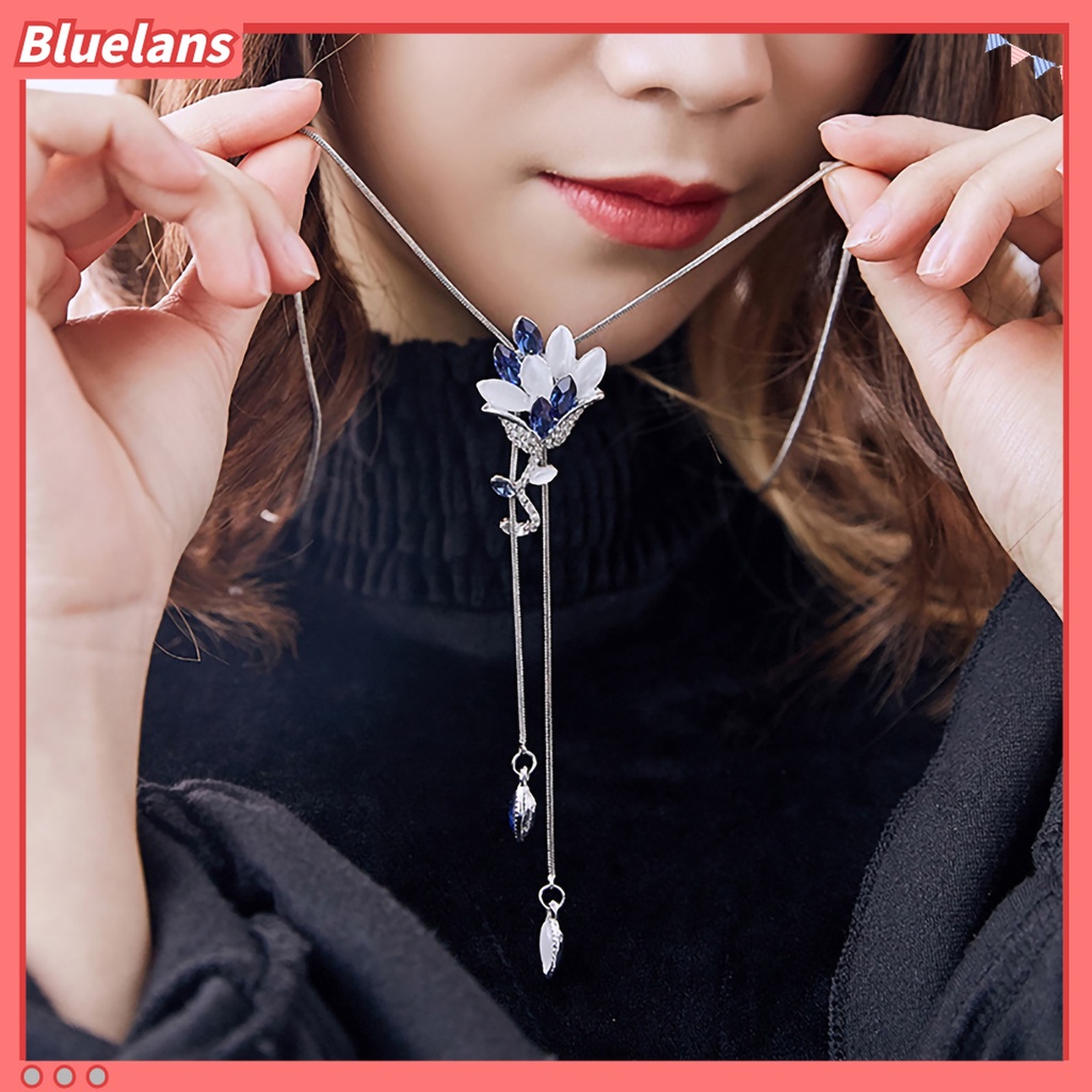 Bluelans Kalung Rantai Rumbai Bahan Alloy Untuk Wanita