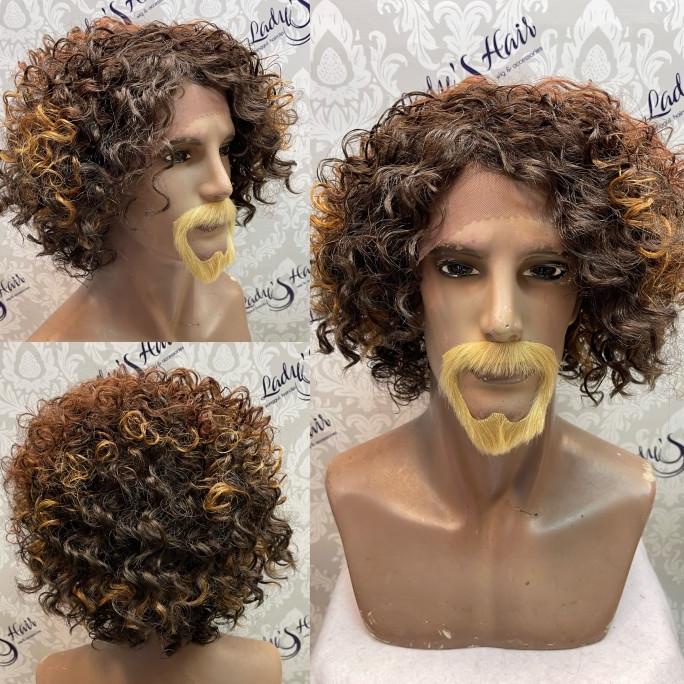 wig rambut palsu pria model korea warna pirang