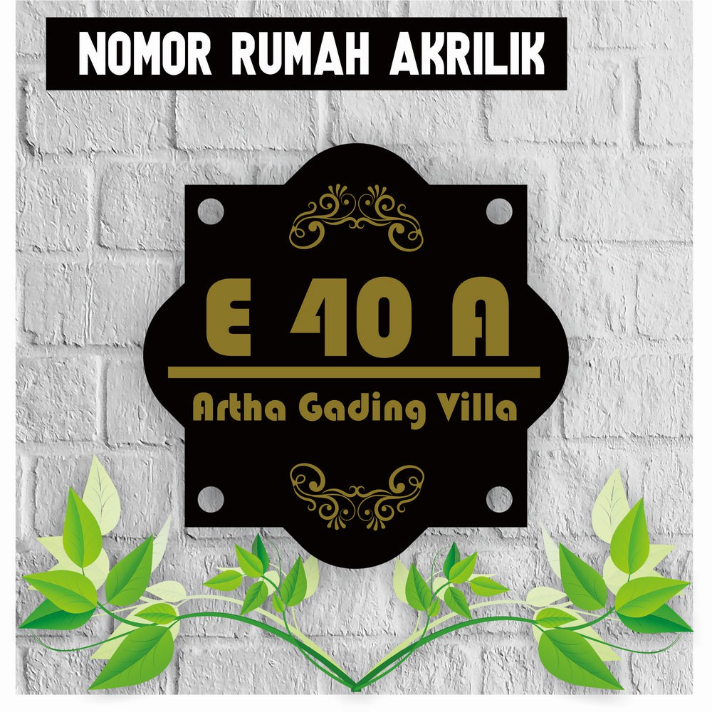 

PAPAN NOMOR ALAMAT RUMAH AKRILIK | NOMOR RUMAH ACRYLIC UKURAN 18X18CM AKRILIK SOLID HN23