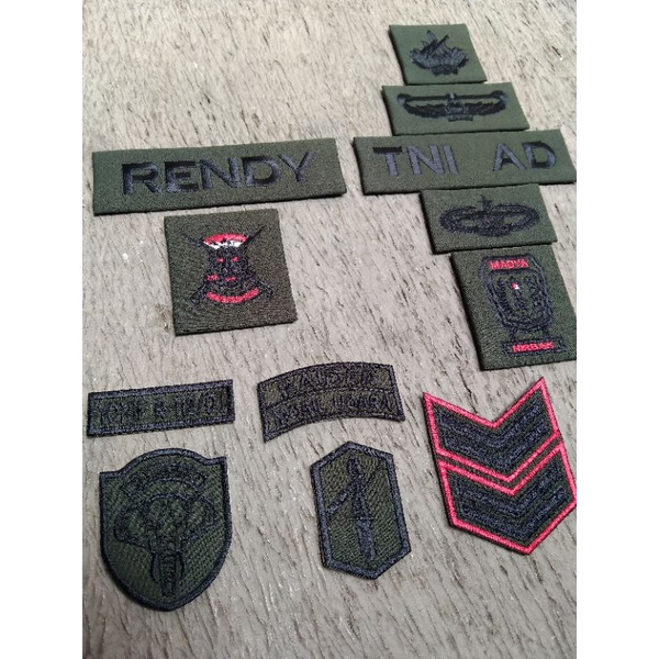 Atribut Bordir TNI Mika