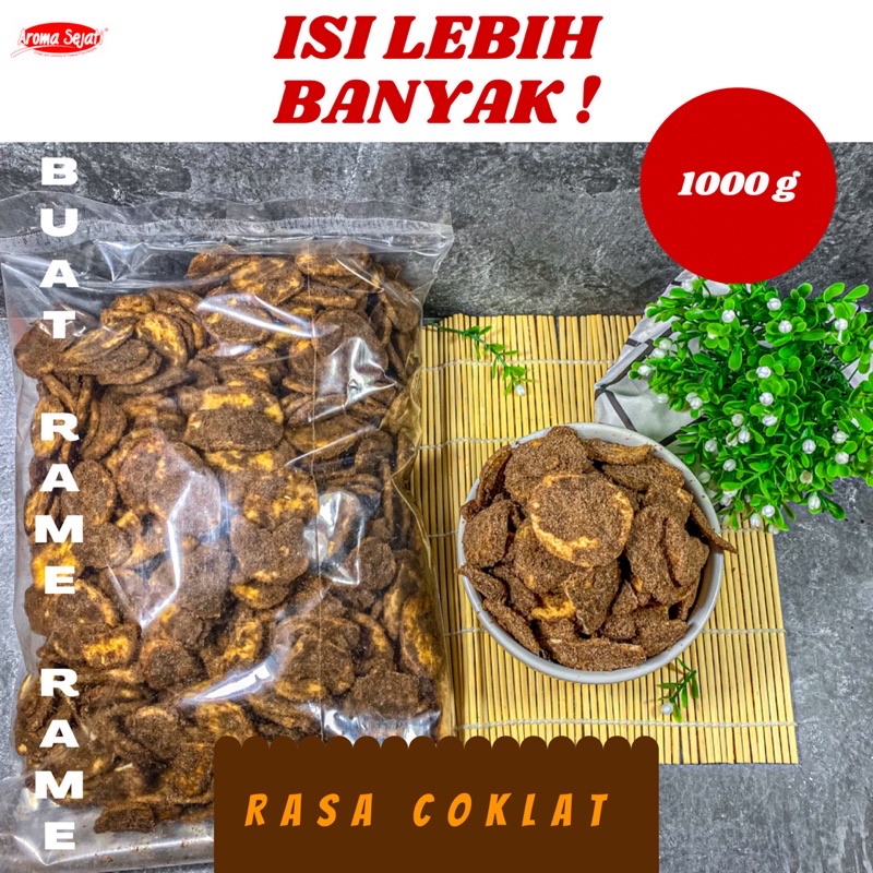 

AROMA SEJATI | KERIPIK PISANG KEPOK RASA COKLAT 1000 g HOMEMADE CURAH - CAMILAN KEKINIAN KHAS LAMPUNG