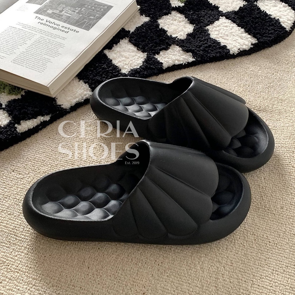 MlNlSO Sandal Jelly Korean Wanita Slip On PVC Super Soft Import Anti Slip Motif Gambar Ikan 66
