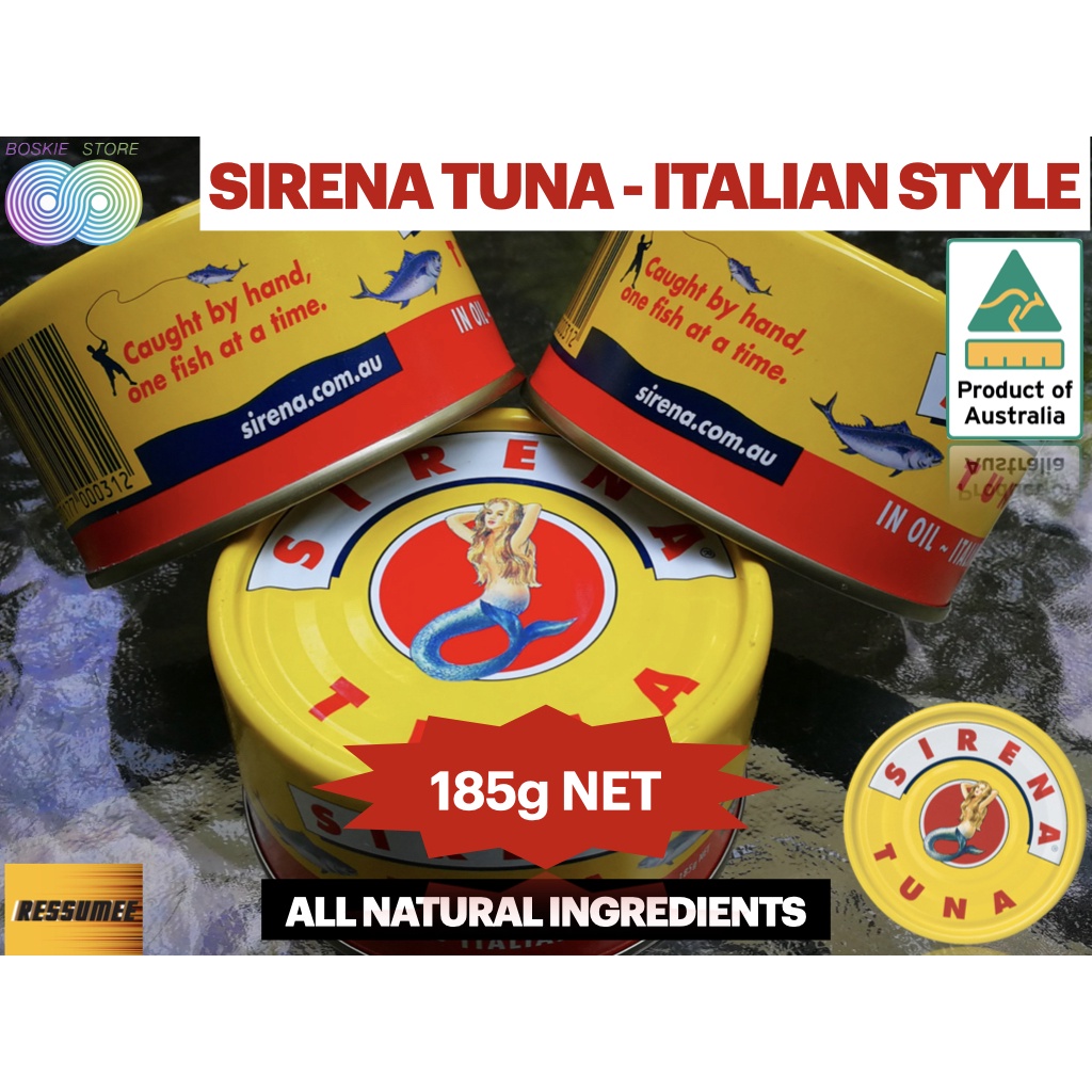 Sirena Tuna Oil Italian Style Chilli in Oil Makanan Kaleng Siap Saji Bahan Natural