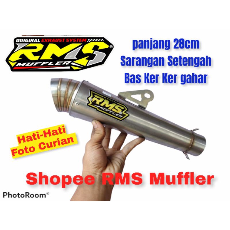 Slincer Knalpot Keong Jumbo RMS Muffler Original Jiksaw panjang 28cm Sarangan separo d50 Herex kompe