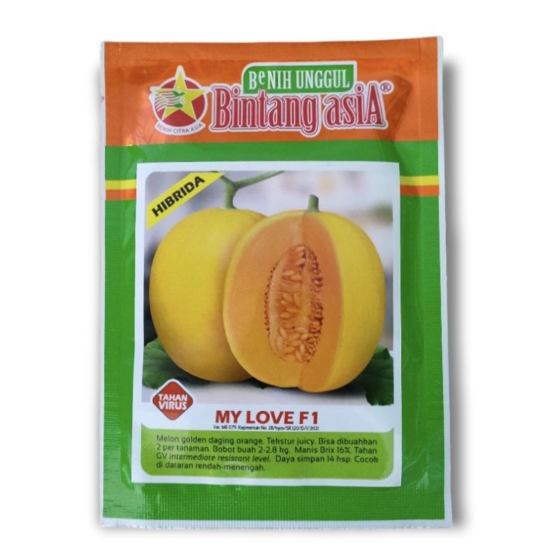 Benih Melon Orange - Kuning - Bibit Melon Golden MYLOVE F1 20 gr.