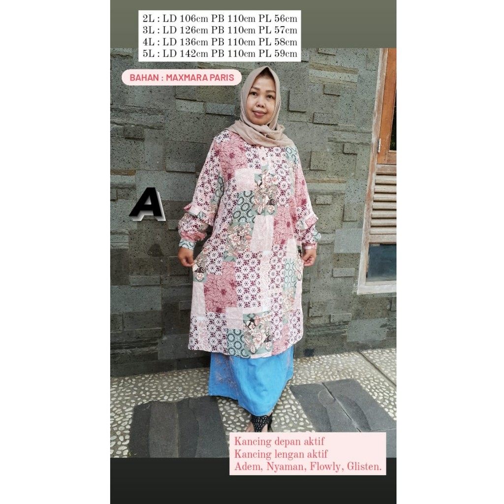 Tunik Wanita Dewasa Bahan Maxmara Paris