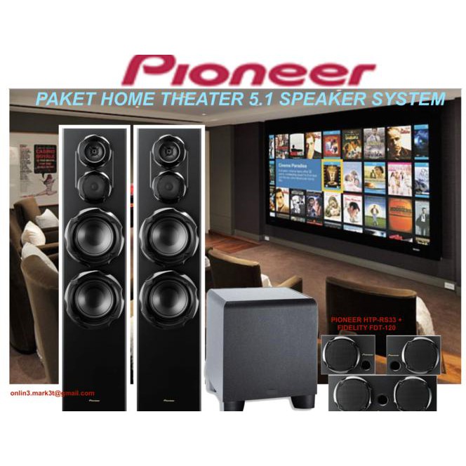 E0809 Paket Pioneer Htp Rs 33 Speaker Home Theater Sln Jbl Yamaha Harman Pol New