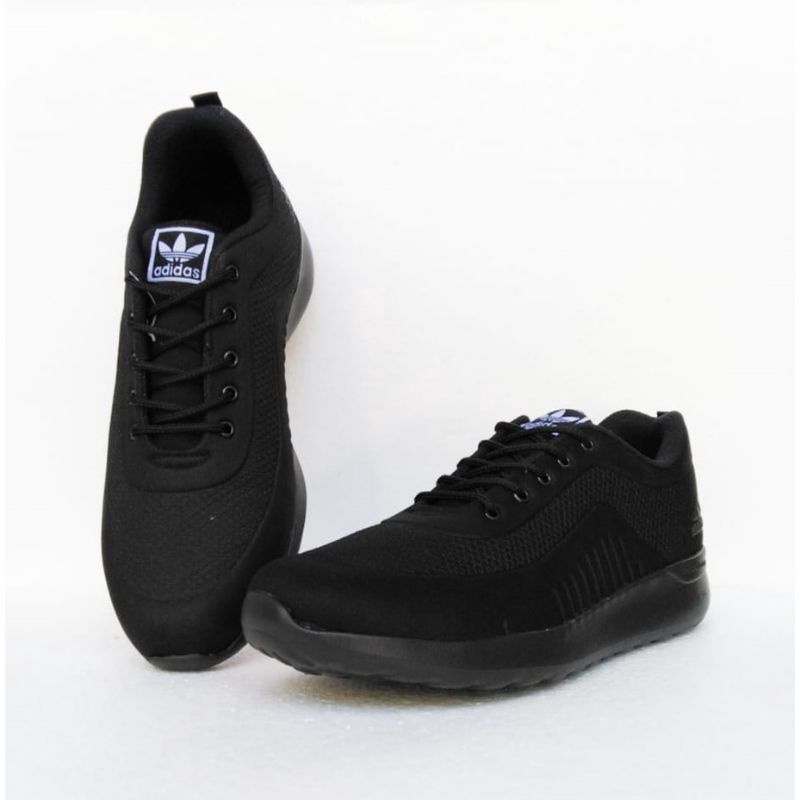 SEPATU SEKOLAH CASUAL SNEAKER PRIA ADIDAS JUMBO HITAM POLOS / SEPATU JUMBO ADIDAS HITAM POLOS
