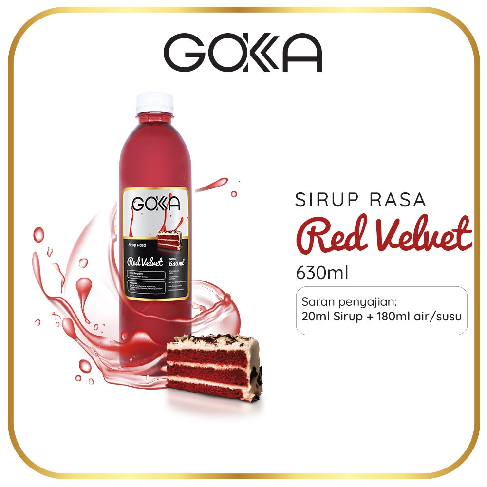

Gokka Syrup Red Velvet - Sirup Beludru Merah 640 ml