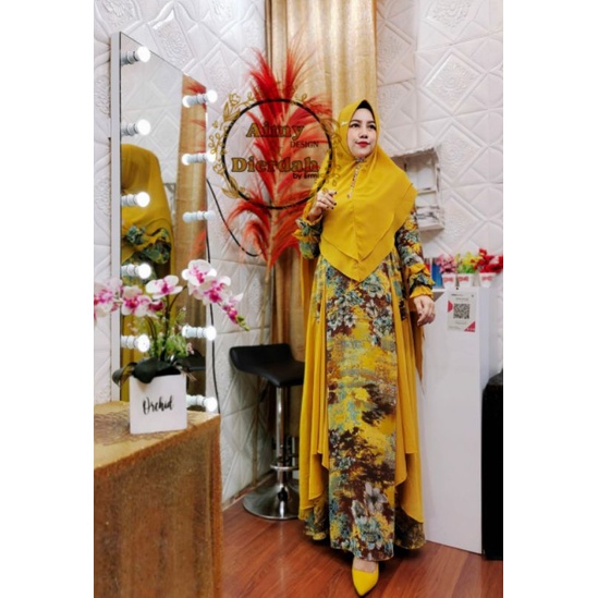 Gamis Set Hijab Syar'i Aimy by DIERDAH