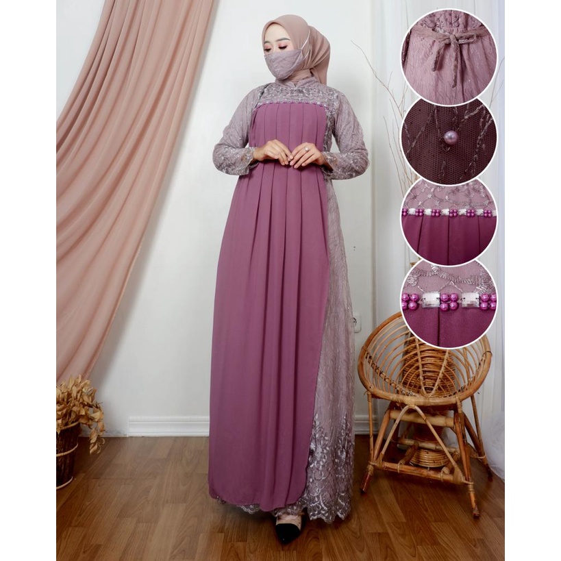 WILI MUSLIM / GAMIS MANDALIKA DJ TULLE BORDIR PREMIUM TERBARU 2022 / BAHAN TULLE BORDIR PREMIUM / KE