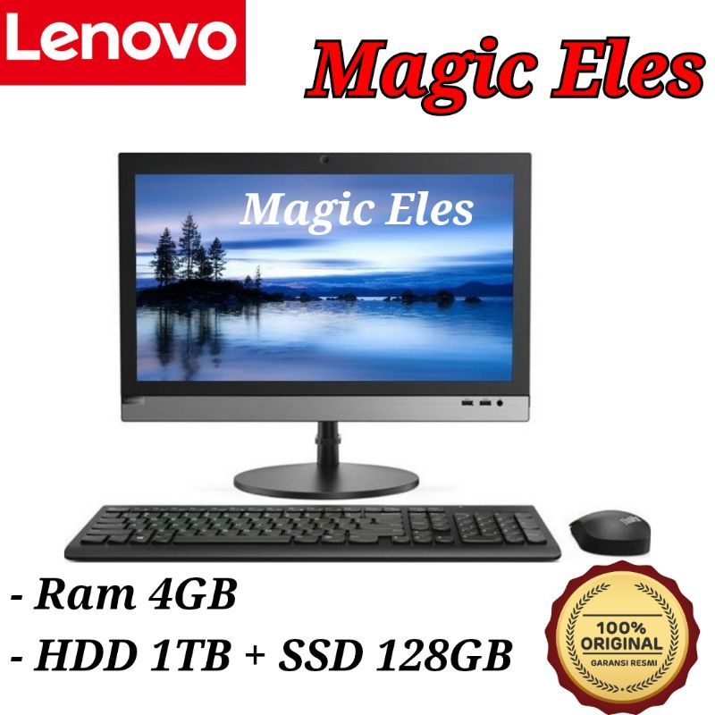 PC AIO Lenovo V330 - 20ICB Core i3 - 8100 Ram 4GB HDD 1TB + SSD 256GB / SSD 128GB