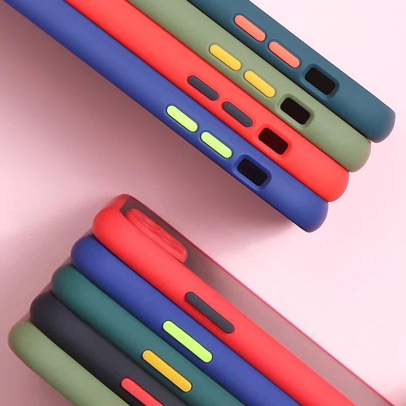 Case Pelindung Lensa Kamera Transparan Matte Tahan Banting Untuk iPhone 11 Pro Max 12 Mini X XS XR 6 6S 7 8 Plus SE 2020 2022 SE3