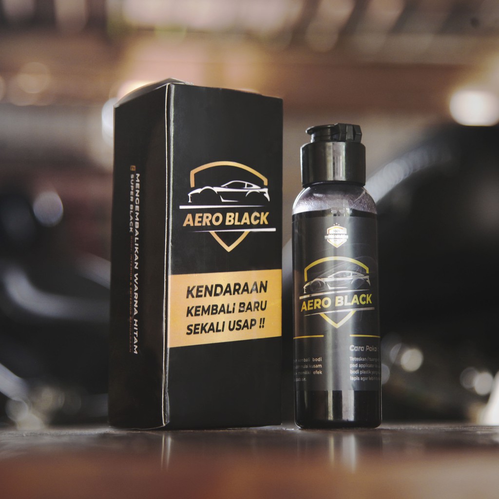 Aero Black Penghitam Body Kasar Motor Dashboard Permanen - 100ml Original