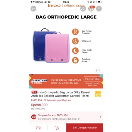 imoo orthopedic bag large Olike