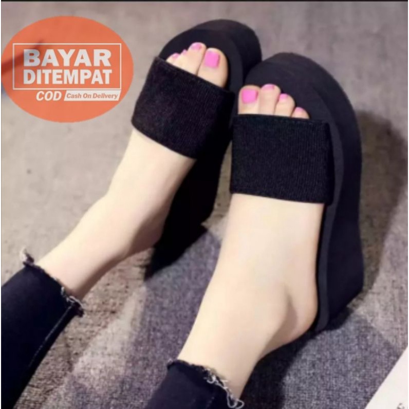 SANDAL SELOP WANITA WEDGES SENDAL WANITA WEDGES SANDAL WANITA CANTIK