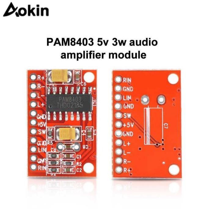 Pam8403 Pam 8403 2 X 3W 2X3W Digital Power Amplifier Module Pcb Merah Tokmik23 Ayo Beli