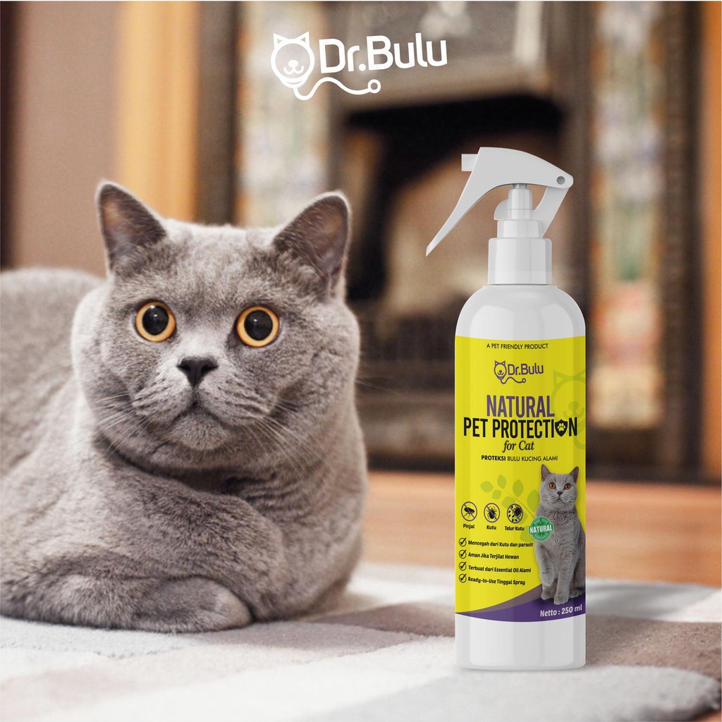 Proteksi Bulu Kucing Alami - Natural Pet Protection For Cat - By Dr.Bulu