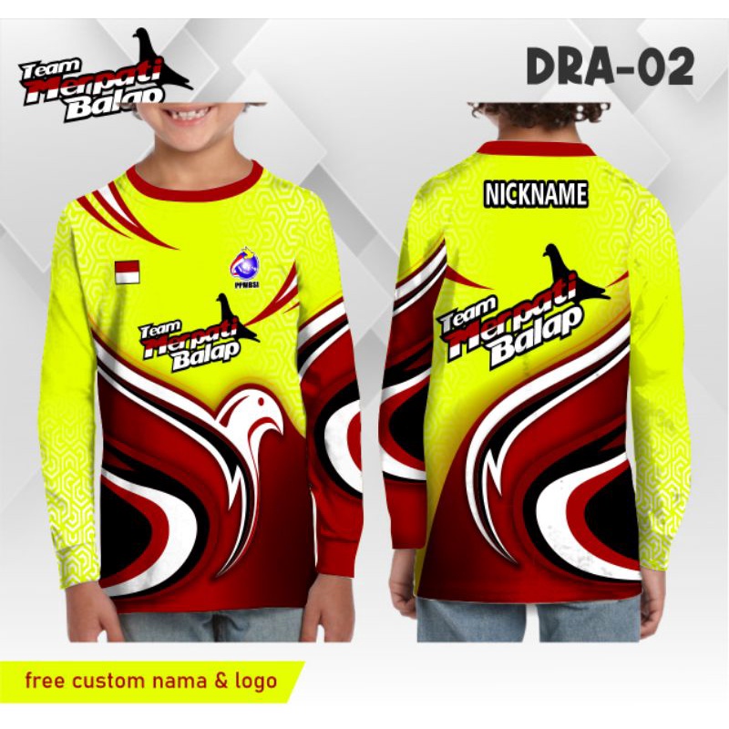 Baju Jersey merpati balap /merpati tinggi /merpati kolong kaos burung dara ANAK FULLPRINT