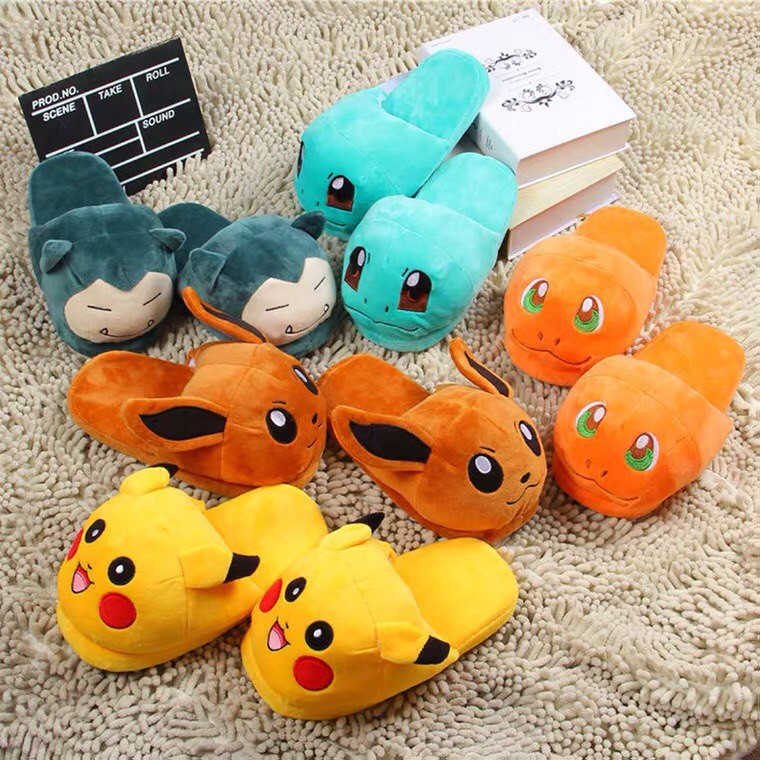 SANDAL KAMAR TIDUR POKEMON SNORLAX EEVEE PIKACHU SEPATU RUMAH IMPOR