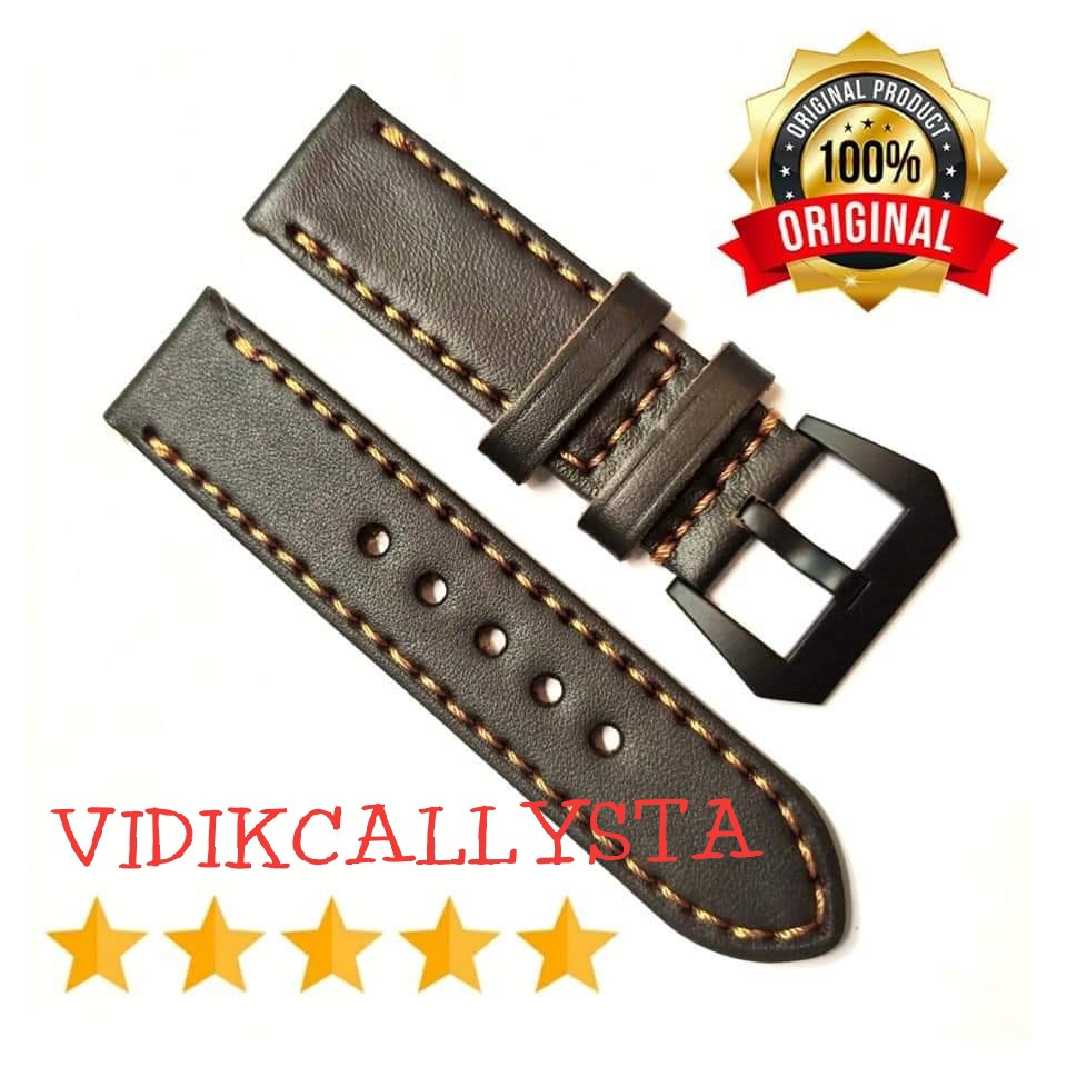 Strap Tali jam Tangan Kulit Asli 24mm 24 mm Original Drake brown