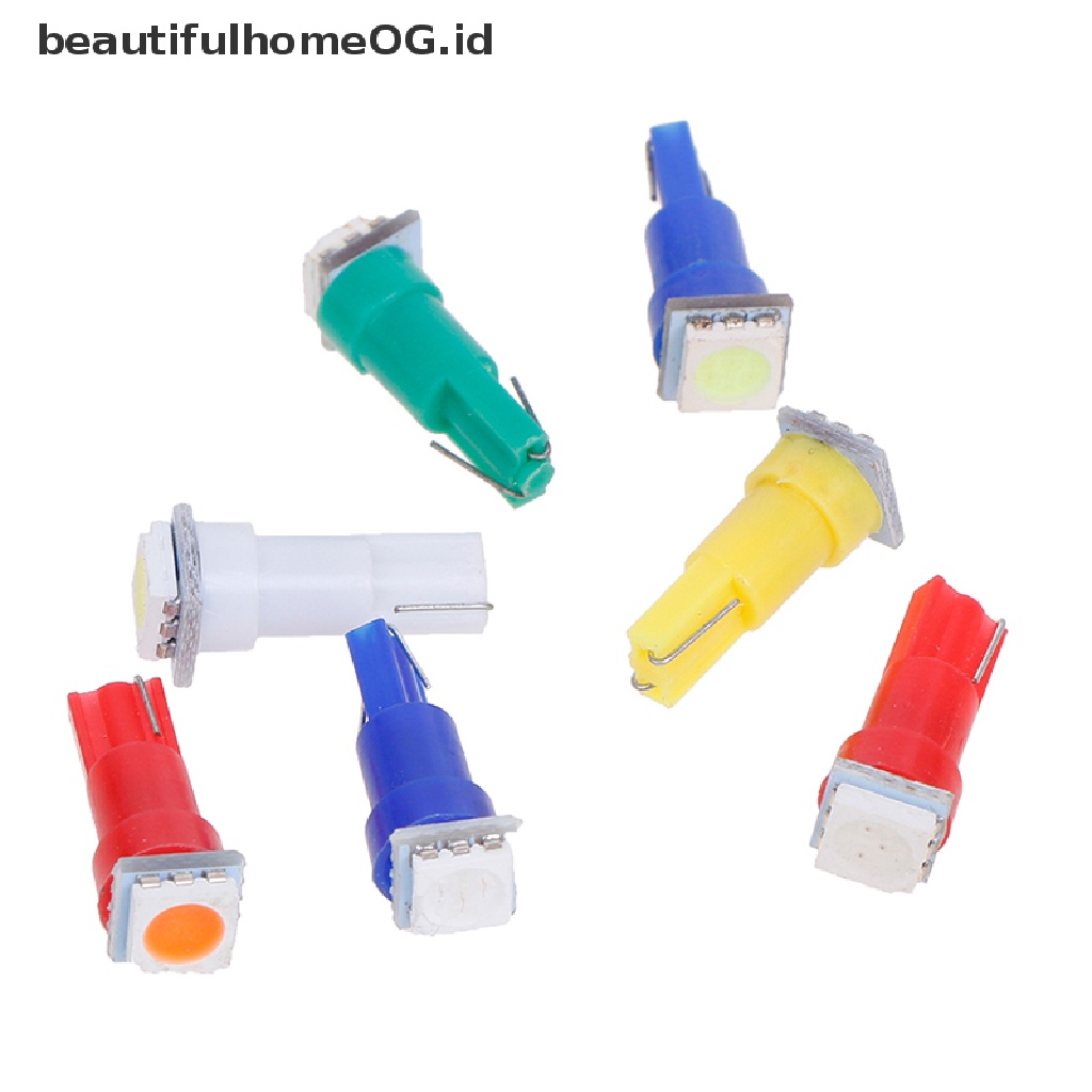 50 Pcs Lampu LED T5 5050 24V DC Untuk Instrumen Mobil