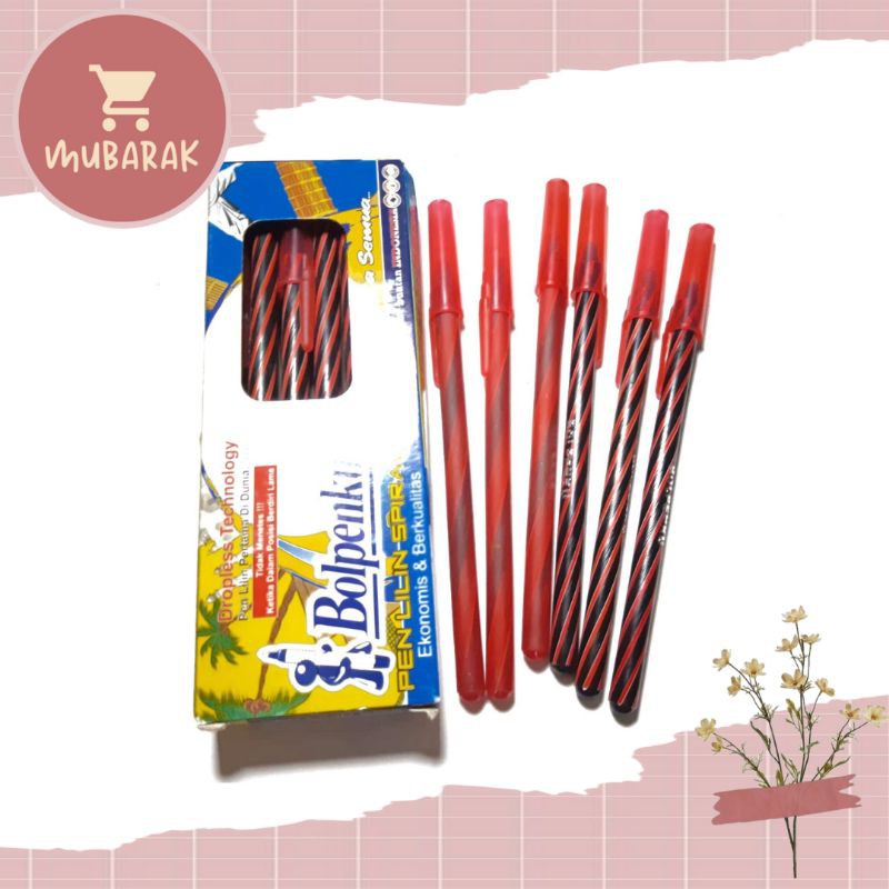 

[12 PCS] PULPEN / BOLPOINT ULIR BOLPENKU MERAH LIMITED